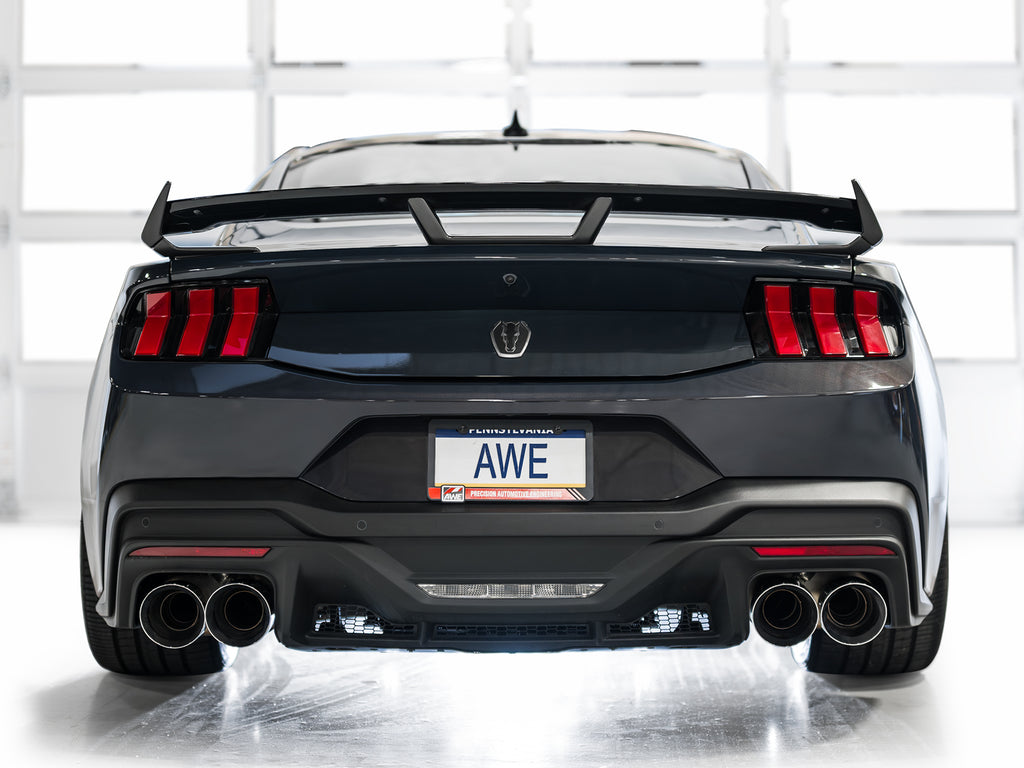 AWE Tuning AWE SwitchPathâ„¢ Exhaust for S650 Mustang Dark Horse - Quad Chrome Silver Tips - 3025-42375