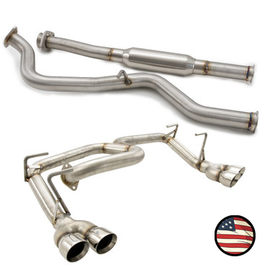 Nameless Performance Catback Exhaust - 2013-2017 Crosstrek Quad Exit - Muffler Delete (SUCB13XV-QUAD-0MU)