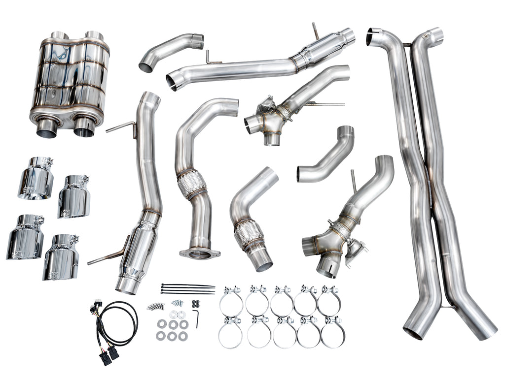 AWE Tuning 2021+ Cadillac CT4-V Blackwing SwitchPath Exhaust - Chrome Silver Tips (3025-42436)