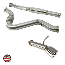 Nameless Performance Catback Exhaust - 2017-2021 BRZ / GT86 - Muffler Delete - Single Exit 4