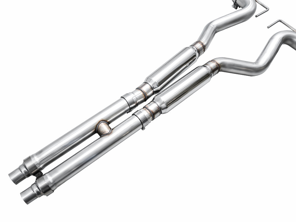 AWE Tuning AWE SwitchPathâ„¢ Exhaust for S650 Mustang GT Coupe - Quad Chrome Silver Tips - 3025-42650