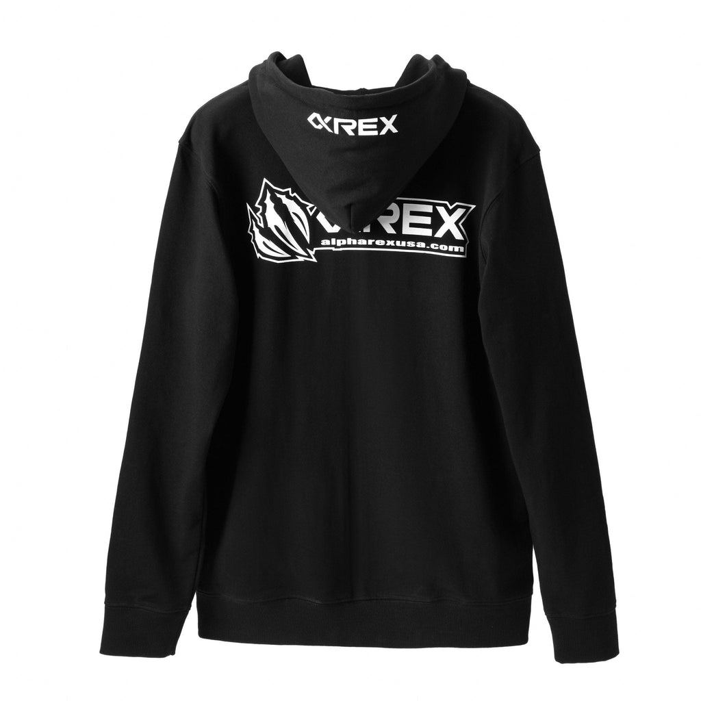 AlphaRex Initial Zip Up Hoodie Black