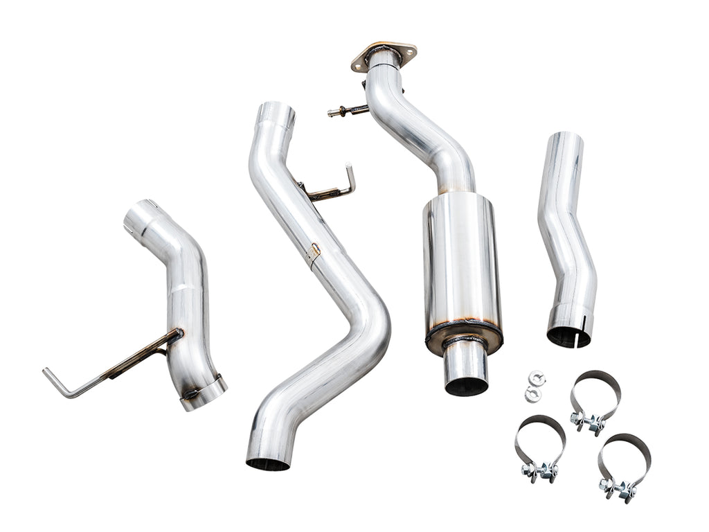 AWE Tuning 2021+ Ford Bronco 0FG Exhaust (No Tips) w/ Bash Guard (3015-21000)