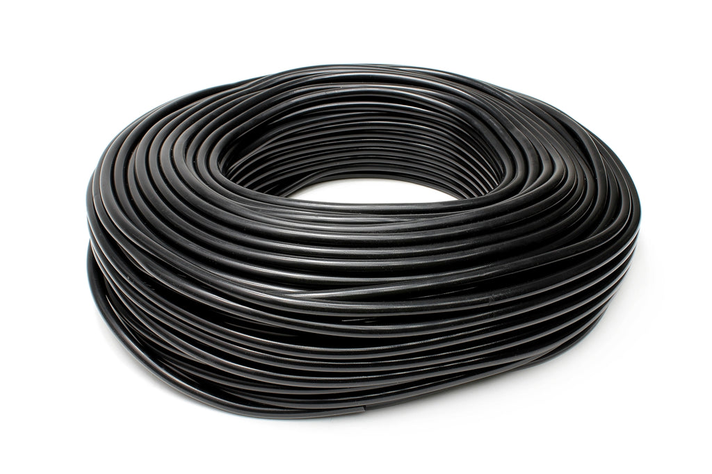 HPS Silicone Vacuum Hose 9/16" ID, 100 Foot Roll, Black (HTSVH14-BLKx100)
