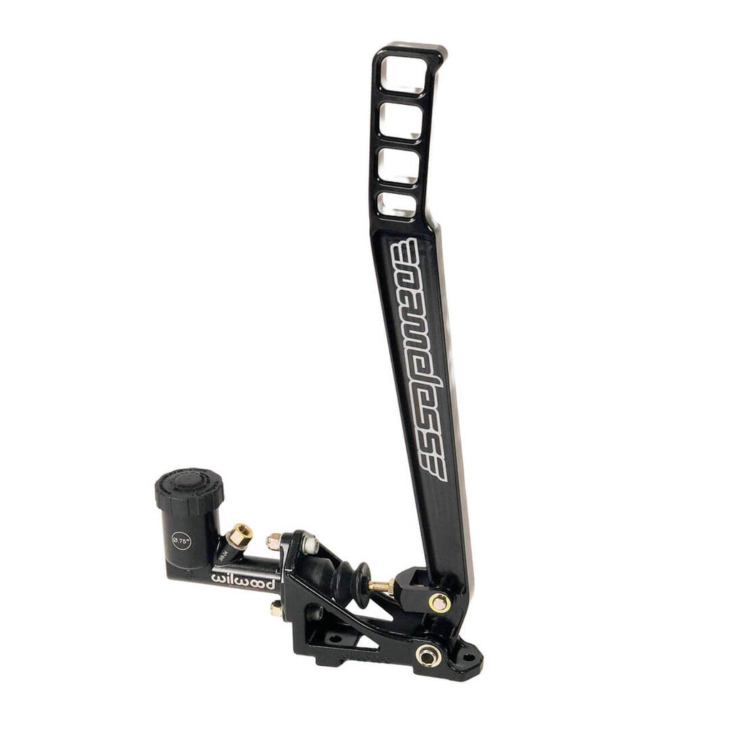 Nameless Performance Hydraulic Handbrake - 18" Black Laser-Engraved Handle - With Reservoir Style Master Cylinder (NPHB-18-BLA-RES750B)