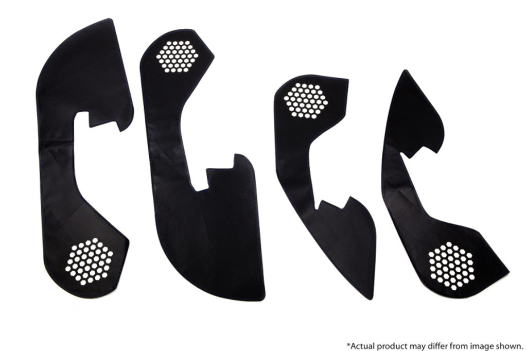 Revel GT Design Kick Panel Cover (Red Stitch) 15-19 Lexus RC - 6 Pieces (1TR5GDAL01R)