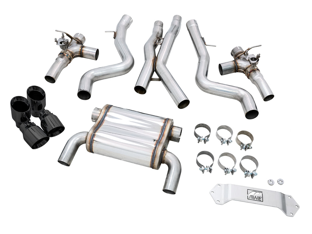 AWE Tuning AWE SwitchPathâ„¢ Catback Exhaust for BMW F8X M3/M4 - Diamond Black - 3025-43074