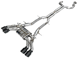 AWE Tuning 2021+ Cadillac CT4-V Blackwing SwitchPath Exhaust - Diamond Black Tips (3025-43436)
