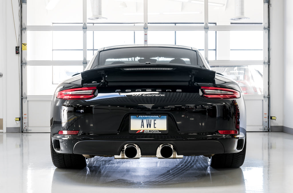 AWE Tuning Porsche 911 (991.2) Carrera / S SwitchPath Exhaust for PSE Cars - Chrome Silver Tips (3025-32018)