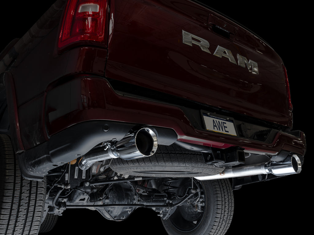 AWE Tuning 25+ RAM 1500 3.0TT 0FG Catback Touring Exhaust - Chrome Silver Tips (3015-32530)