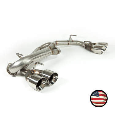 Nameless Performance Axleback Exhaust, 2011-2014 WRX / 2008-2014 STi Hatchback - Muffler Delete - 4" Double Wall Tips (SUAB11WRXHATCH-0MU-40SDW)