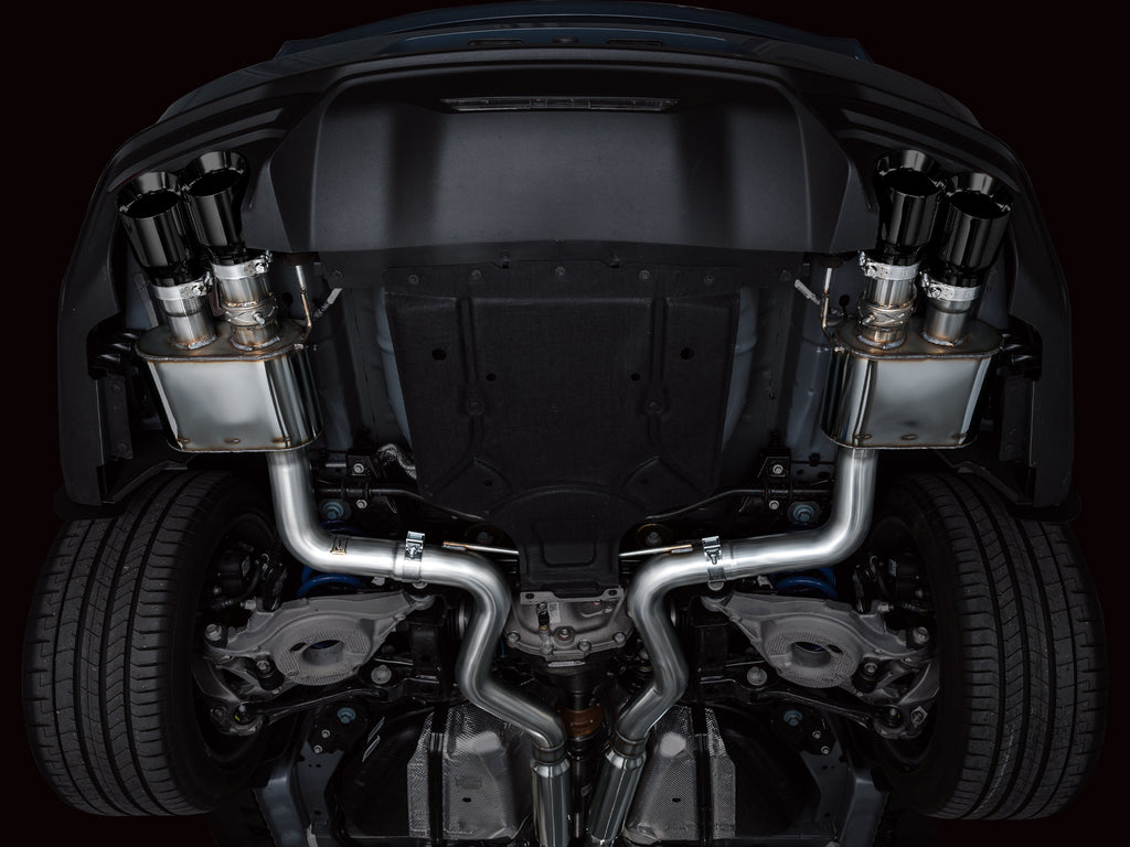 AWE Tuning AWE SwitchPathâ„¢ Exhaust for S650 Mustang GT Coupe - Quad Diamond Black Tips - 3025-43650