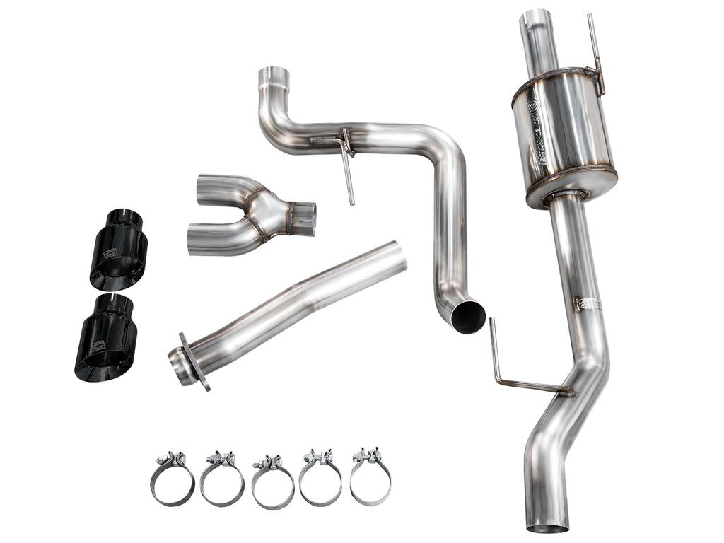 AWE Tuning 21-25 Ford F150 (14th Gen Reg Cab) Cat-Back Exhaust - 4.5in Dual Side Exit Diamond Black Tips (3015-33145)