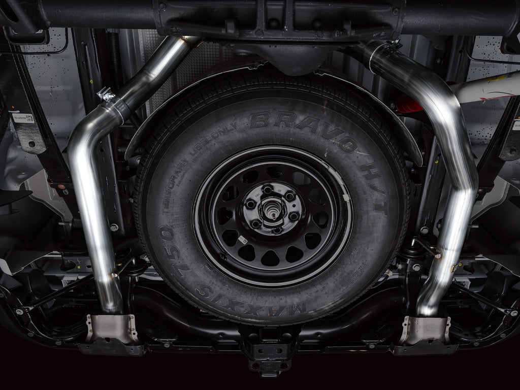 AWE Tuning 4th Gen GM 1500 5.3L 0FG Catback Split Rear Exit (w/ Bumper Cutouts) - OE Tips (3015-31200)