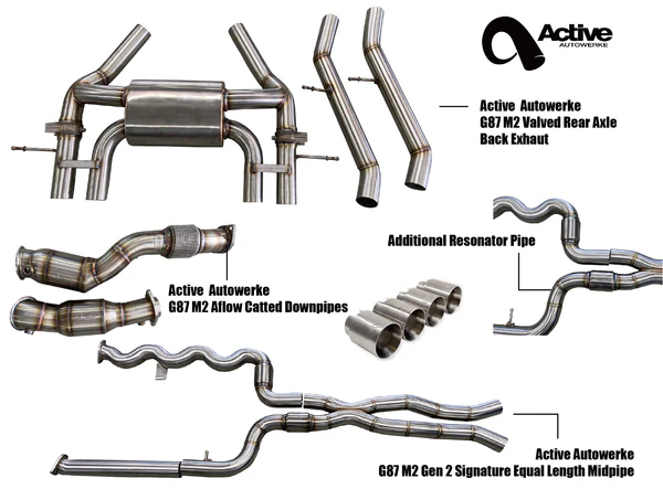 Active AutoWerke G87 Exhaust Bundle, AFlow Downpipe (11-843CB)