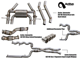 Active AutoWerke G87 Exhaust Bundle, AFlow Downpipe (11-843CB)