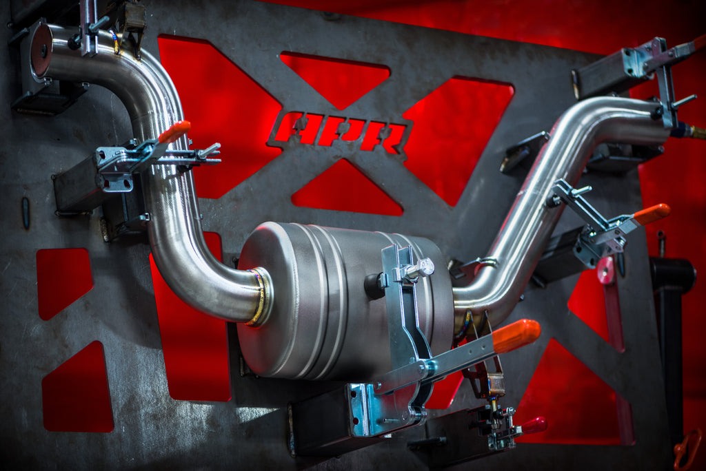 APR Catback Exhaust System (w/ Front Muffler) - GTI (MK7.5) (CBK0007)