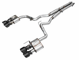 AWE Tuning AWE SwitchPathâ„¢ Exhaust for S650 Mustang GT Coupe - Quad Diamond Black Tips - 3025-43650