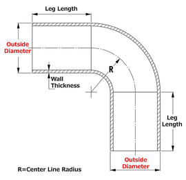 HPS Aluminum Elbow Tubing 90 Degree, 5