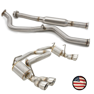 Nameless Performance Catback Exhaust - 2013-2017 Crosstrek Quad Exit - 5" Muffler (SUCBXV13-QUAD-5MU-30SDW)