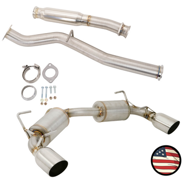 Nameless Performance Catback Exhaust - 2022+ Subaru BRZ / Toyota GR86 - 3" Primary Diameter - 5" Muffler - 4" Single Wall Tips (SUCB22BRZ-5MU)