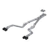 MBRP Exhaust 3in. Cat Back Dual Rear Quad Tips (S71143CF)