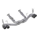 MBRP Exhaust 3in. Cat-Back.Valve Delete.Quad Split Rear Exit.T304.CF Tips - S70403CF