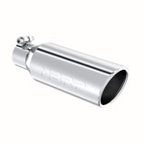 MBRP Exhaust 4in. OD 2.5in. let 12in. length Angled cut Rolled End Clampless-no weld T304 (T5150)