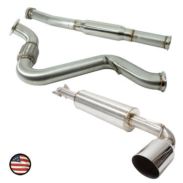 Nameless Performance Catback Exhaust - 2017-21 BRZ / GT86 - Ultra Quiet - Single Exit Track Exhaust (SUCB17BRZ-5MU-40SWS-UQ)