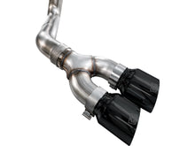 Load image into Gallery viewer, AWE Tuning 21-25 Ford F150 (14th Gen Reg Cab) Cat-Back Exhaust - 4.5in Dual Side Exit Diamond Black Tips (3015-33145)