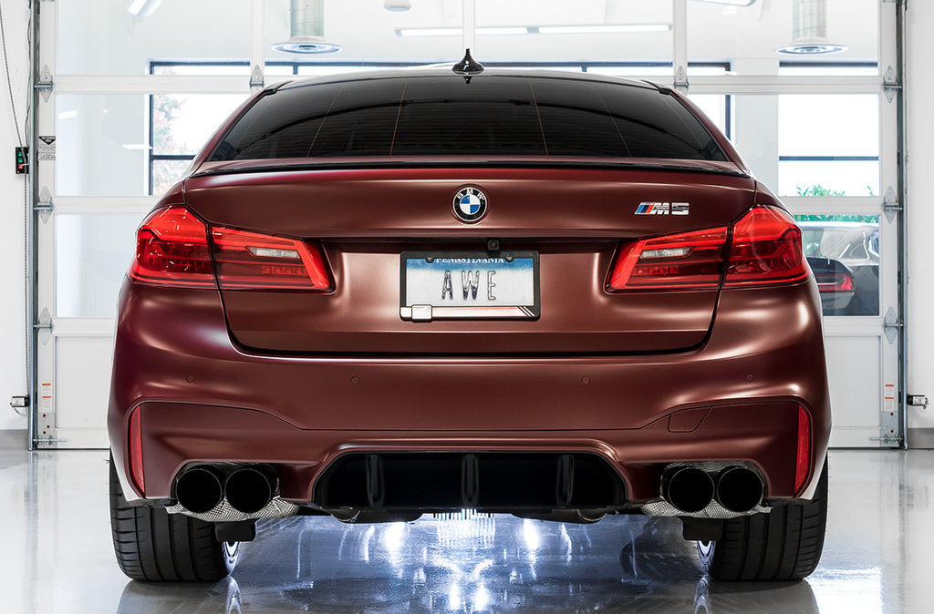 AWE Tuning AWE SwitchPathâ„¢ Catback Exhaust for BMW F90 M5 - Diamond Black Tips - 3025-43066