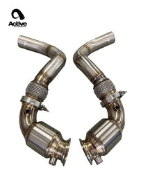 Active AutoWerke F90 M5/M8 X5M/X6M Active A-Flow Catted Downpipes (11-063A)