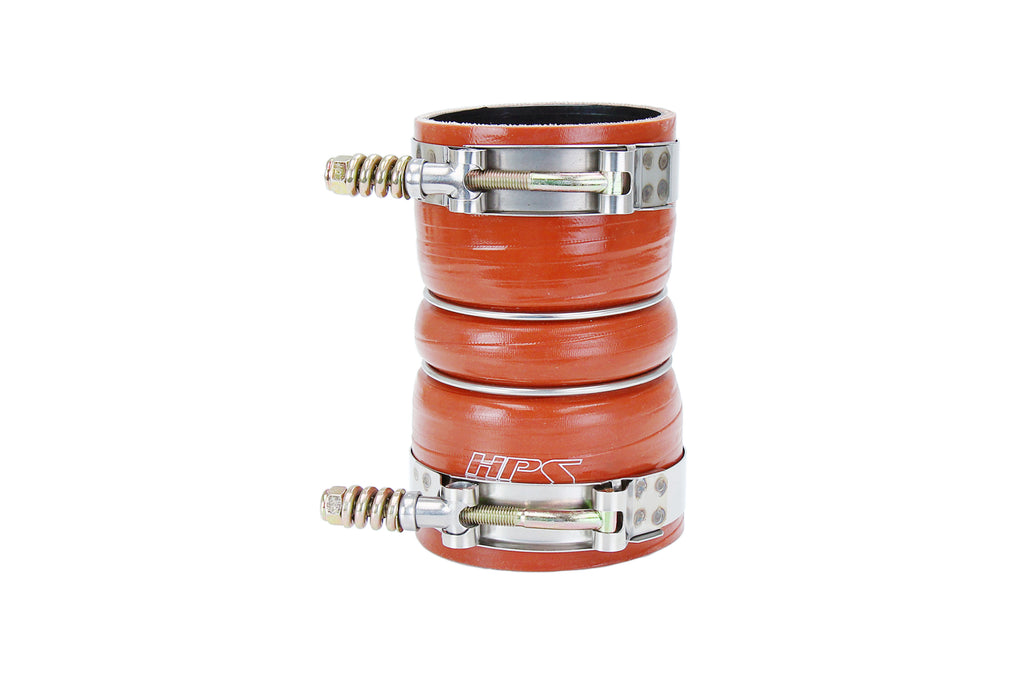 HPS Performance Silicone Hot Side Intercooler Boot Kit with Clamps Orange (57-2226)