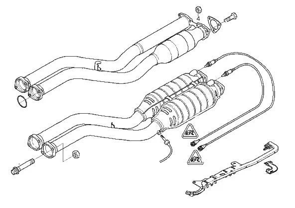Active AutoWerke BMW E46 M3 Exhaust SECTION 1 with Active A-Flow catalytic converters (11-010A)