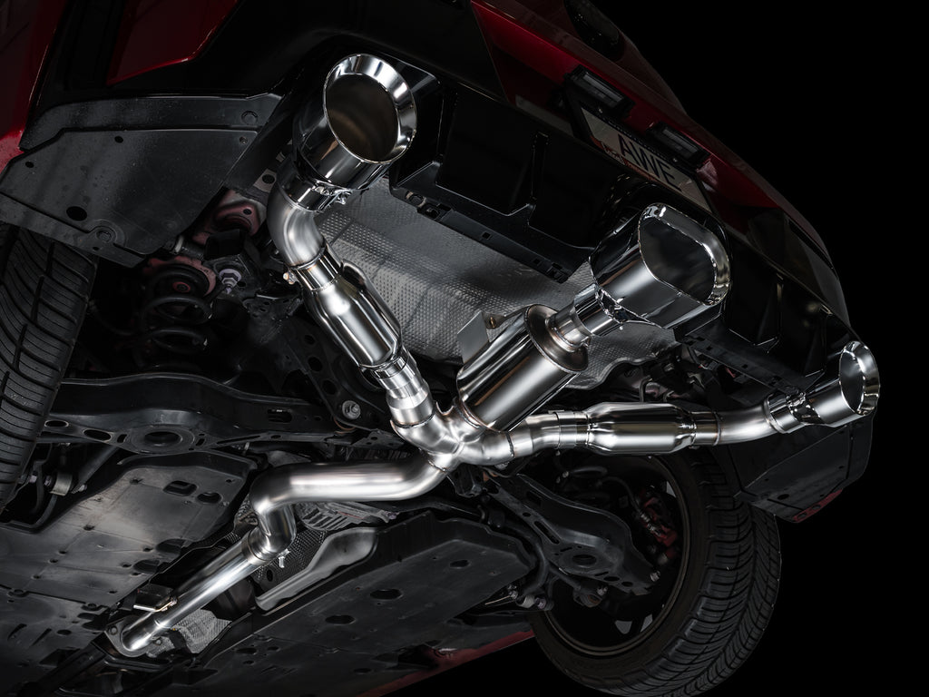 AWE Tuning 23-24 Toyota GR Corolla Track Edition Catback Exhaust - Chrome Silver Tips (3020-52472)