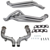 BBK Performance Parts 15-23 MUSTANG GT 1-3/4 LONG TUBE HEADERS PLUS SHORT MID PIPE (TITANIUM CERAMIC) - 16334