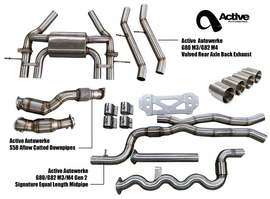 Active AutoWerke G80 Exhaust Bundle, G82 Exhaust Bundle, AFlow Downpipe (11-832CB)