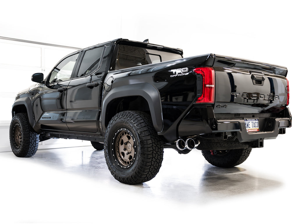 AWE Tuning Exhaust for 4th Gen Toyota Tacoma Dual Chrome Silver Tips (3015-32254)