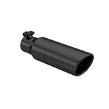 MBRP Exhaust Tip. 3in. O.D. Angled Rolled End 2in. let 12in. Length. BLK (T5113BLK)