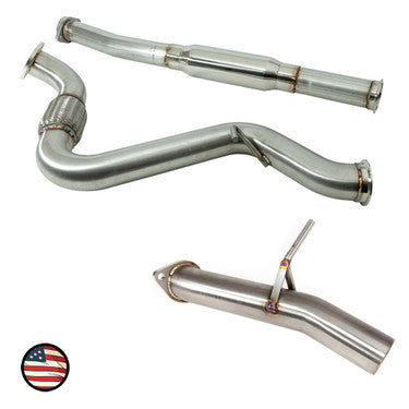 Nameless Performance Catback Exhaust - 2017-2021 BRZ / GT86 - Muffler Delete - Single Exit Track Exhaust (SUCB17BRZ-0MU-30IN-NOTIP)