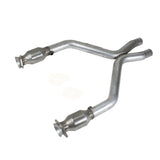 BBK 11-14 Mustang 3.7 V6 Short Mid X Pipe With Catalytic Converters 2-1/2 For BBK Long Tube Headers (1461)