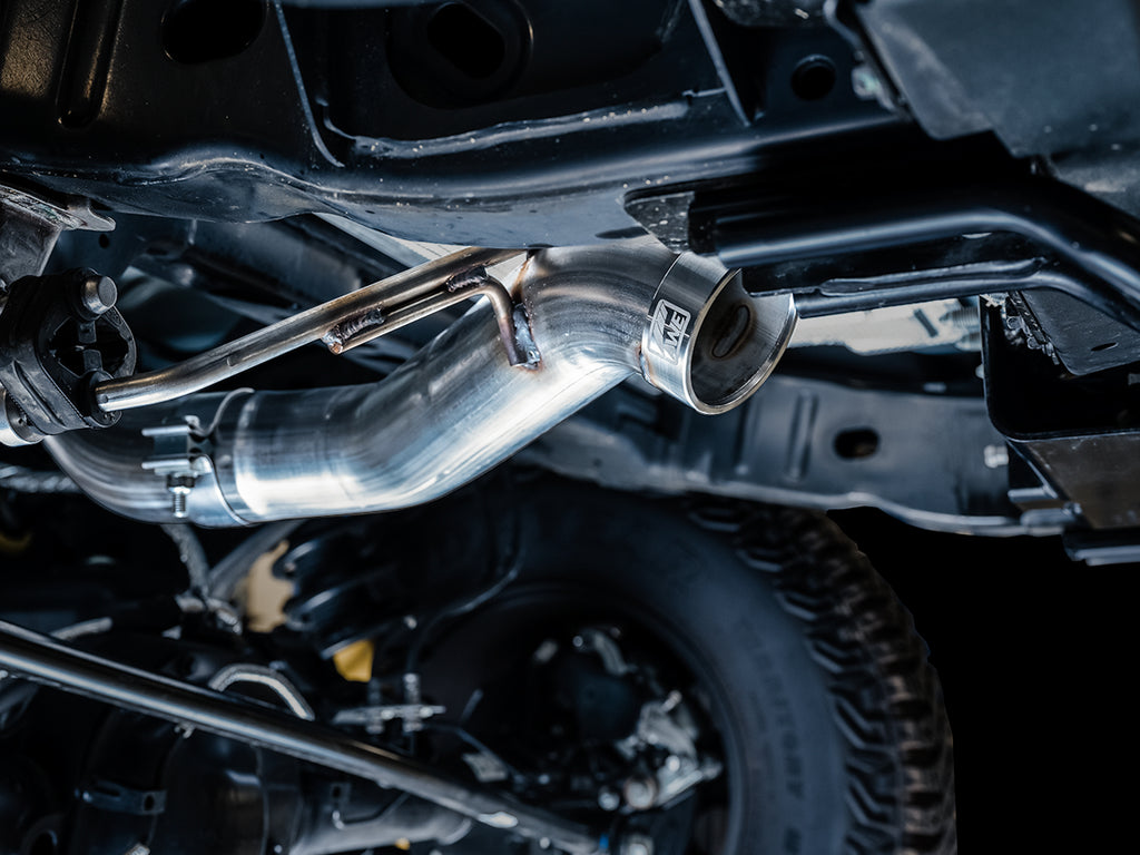 AWE Tuning 2021+ Ford Bronco 0FG Exhaust (No Tips) w/ Bash Guard (3015-21000)