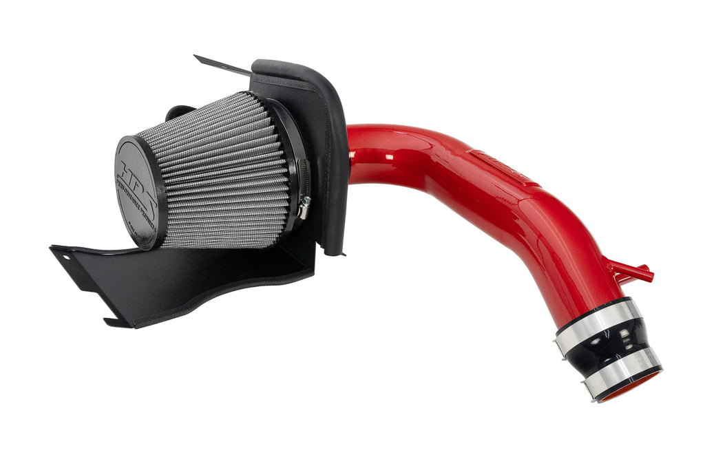 HPS Performance Air Intake Kit With Heat Shield Red (827-721R)