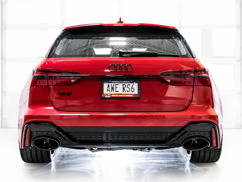 AWE Tuning 21-23 Audi C8 RS6/RS7 SwitchPath Cat-back Exhaust - Diamond Black Tips (3025-33776)