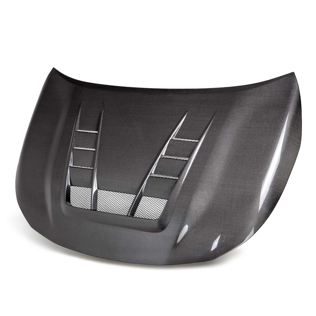 Seibon 23-25 Toyota Corolla GR TV-Style Double-Sided Carbon Fiber Hood (HD23TYGRCOR-TV-DS)