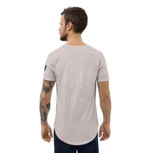 Load image into Gallery viewer, Valvetronic Men&#39;s Curved Hem T-Shirt white text
