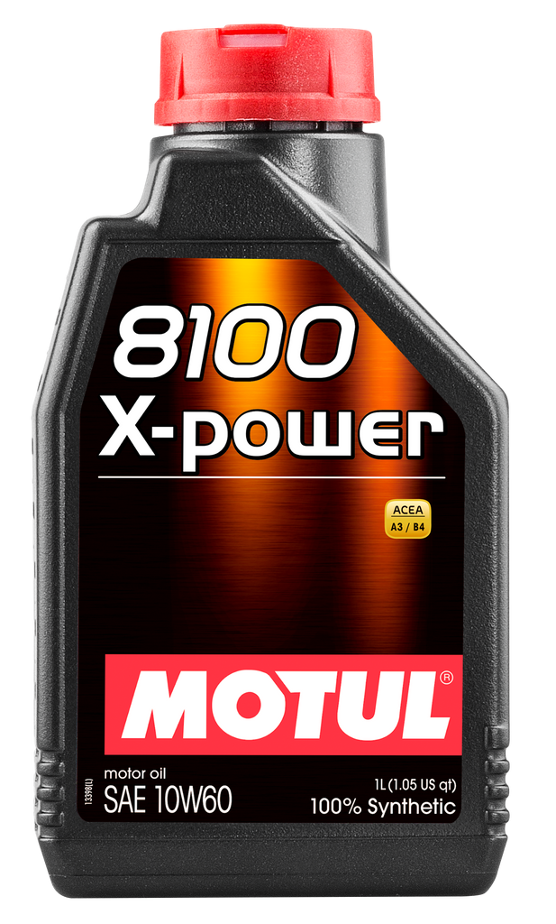 Motul 1L Synthetic Engine Oil 8100 10W60 X-Power - ACEA A3/B4 (106142)