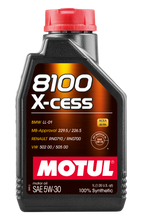 Load image into Gallery viewer, Motul Synthetic Engine Oil 8100 5W30 X-CESS 1L (108944)