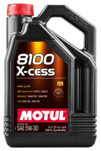 Load image into Gallery viewer, Motul Synthetic Engine Oil 8100 5W30 X-CESS 5L (108946)