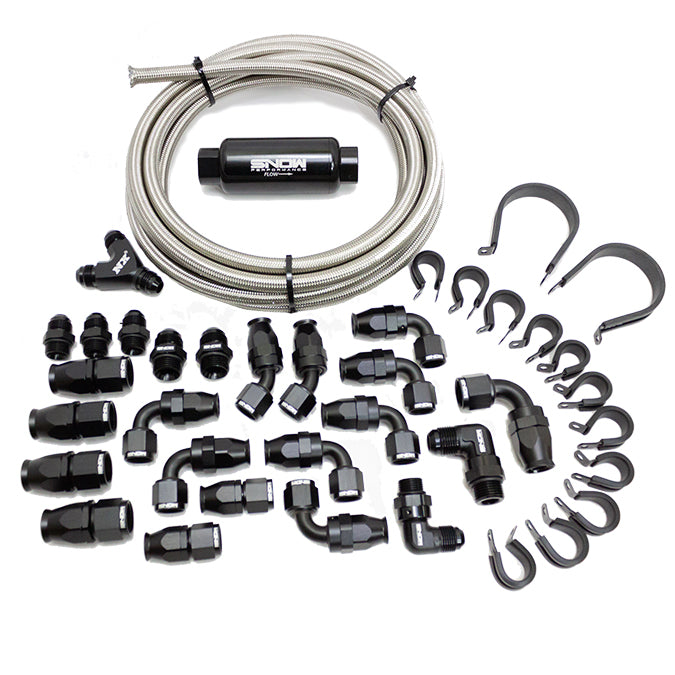 Snow Performance 8an Braided Stainless Fuel Line Kit (SNF-60801)